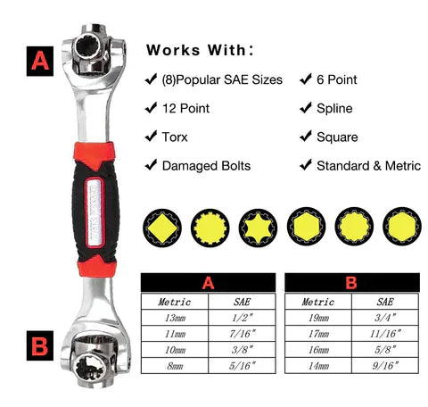 Llave Inglesa  Multifuncional 48 en 1