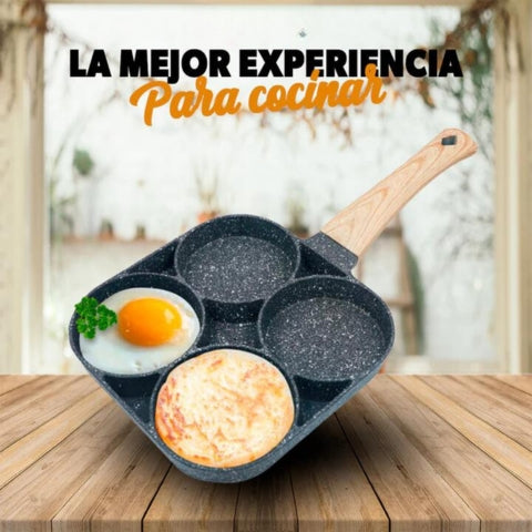 2 x 1 Sartén Antihaderente de 4 divisiones 🤩🍳